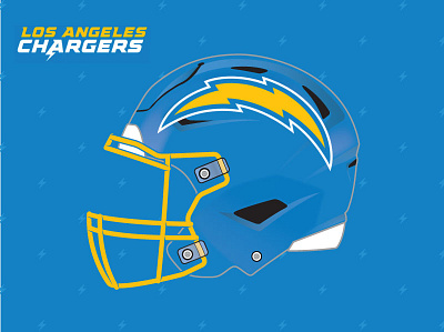 Chargers Powder Helmet blue bolt branding chargers concept football logo los angeles nfl pattern powder blue yellow