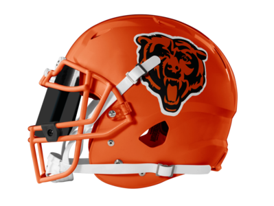 Bears chrome helmet concept with a gradient as well. #DaBears