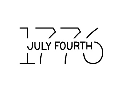 July Fourth 1776 1776 font independence monoline type typography