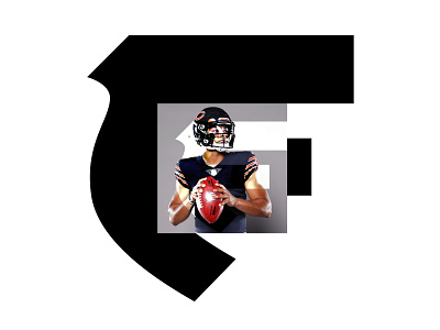 Justin Fields - Brand Identity athlete branding badge bears black branding chicago chicago bears concept f football justin fields logo qb quarterback typography