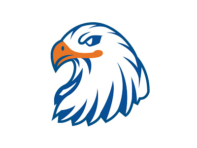 Eagle exploration aggresive athletic beak bird blue bold eagle eagle head mascot shadow shadows white work in progress