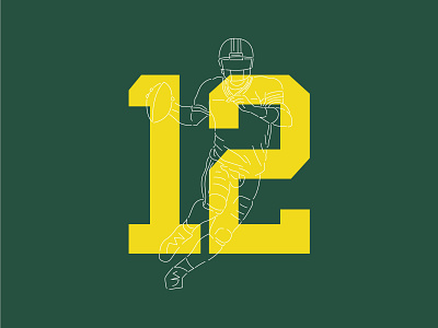 Packers 12 12 cheese head football green bay hall of fame nfl numbers packers qb quarterback typography