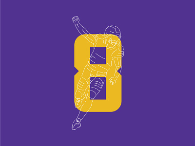 Minnesota #8 8 cousins design football illustration logo minnesota nfl numbers purple skol typography vikings