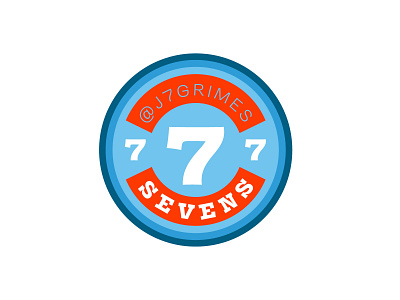 Fantasy Football - Sevens badge blue branding fantasy fantasy football football logo orange roundel seven team typography
