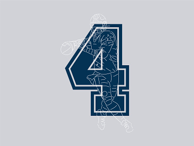 Dak Prescott #4 americas team cowboys design football gray illustration jersey navy nfl qb star texas typography