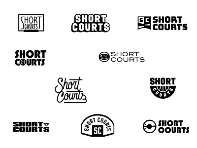 Short Court - Round 1 logo concepts basketball black brand branding concepts court courts logo logotype nostalgic retro round 1 short typography