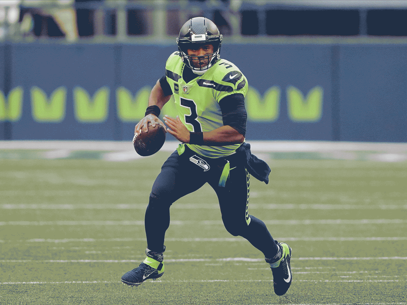 Seahawk #3 - Process 3 design football gif green illustration nfl numbers process qb russell wilson seahawks seattle typography