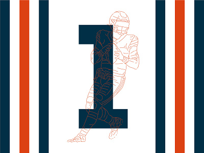 Bear Classic — #1 1 bears chicago chicago bears classic fields football illustration justin fields nfl numbers stripes typography