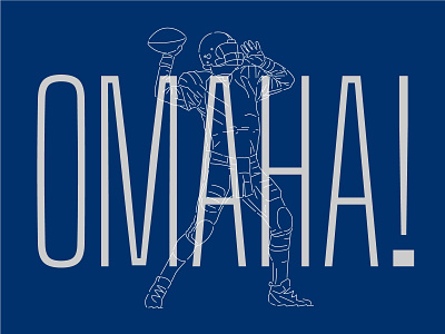 OMAHA #18 football illustration manning nfl numbers omaha peyton qb typography