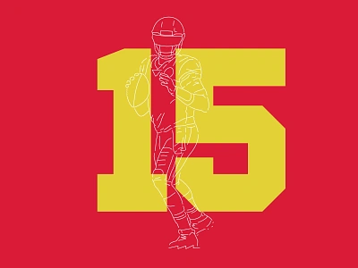 Chief #15 chiefs design football illustration kansas city mahomes nfl numbers patrick mahomes qb typography