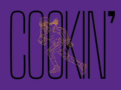 Cookin' branding cook dalvin cook design football illustration minnesota nfl rb typography vikings