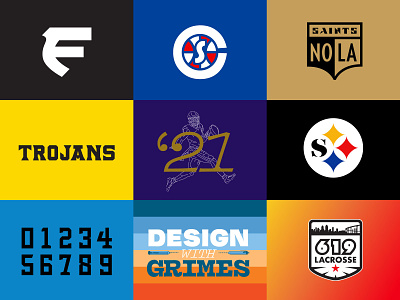 Grimes 2021 Design Recap 2021 branding design football graphic design illustration logo nfl numbers recap typography