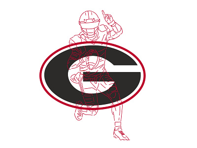 Walk-on to Champion bulldogs champion dawgs design football georgia georgia bulldogs illustration logo nfl numbers typography