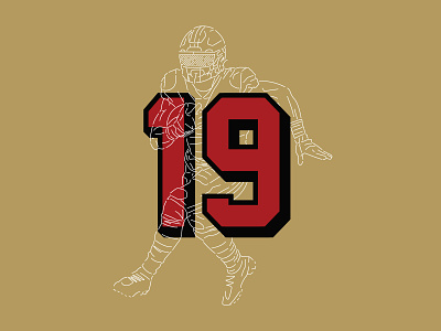 49er #19 branding california deebo deebo samuel design football illustration nfl numbers san francisco typography