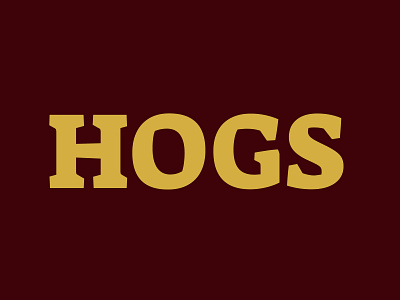 Hogs type for Washington rebrand branding football gold hogs humanist logo maroon nfl serif type typography washington washington hogs