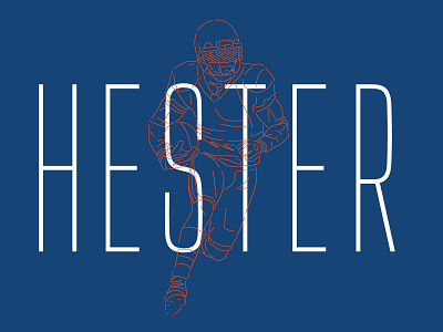 Navy Hester bears chicago design football hester illustration nfl numbers typography