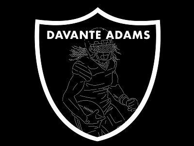 Davante Raider adams branding davante design football illustration las vegas logo nfl numbers raiders trade typography
