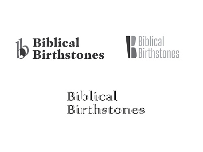 Round 1 concepts — Biblical Birthstones bible biblical birthstones brand branding concepts design graphic design grayscale inline iteration logo logo design round 1 shapes stones type typography