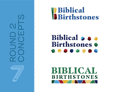 Biblical Birthstones - Round 2 concepts biblical branding design logo stones type typography