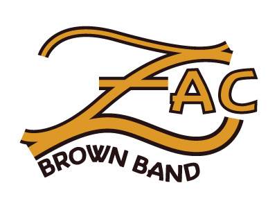 Zacbrownband Type country typography yellowbrown zac brown band