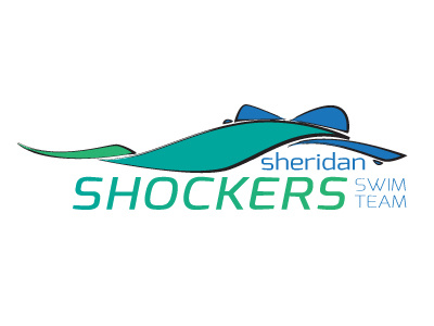 Sheridan Shockers Swim Team blue swim team teal water