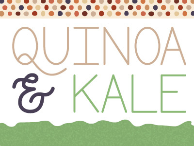Quinoa&Kale ampersand food green kale quinoa tan texture