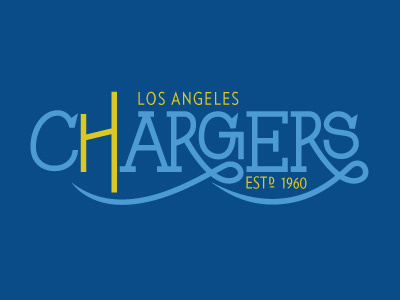 LA Chargers Wordmark chargers football la chargers rebrand sports