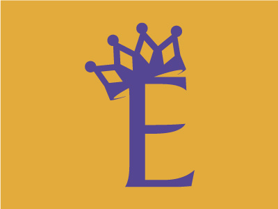 The Esther Logo Secondary - Purple branding crown logo