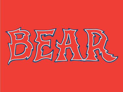 Bear Hairy Type bear lettering typography