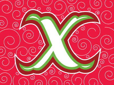X chirstmas lettering challenge x