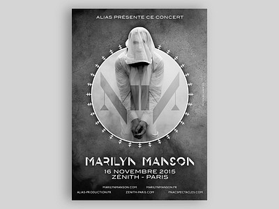 Marilyn Manson Paris concert poster