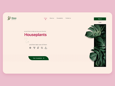 Greenhouse landing page design florist flower greenhouse landing landing page login minimal minimal design sign up ui ux web web design