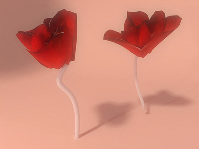 Flowers drop petals animation flower flower illustration pink red saturated sentimental simulation
