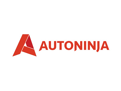 Autoninja a auto autoninja brand logo origami red