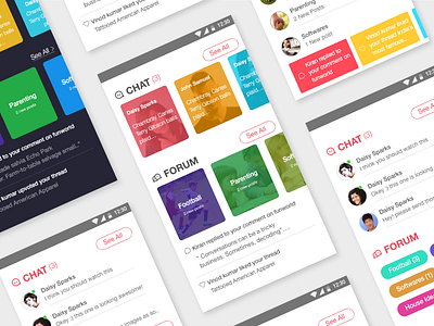 Chat/Forum App chat forum ui uikit ux visualdesign
