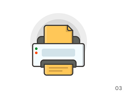 Printer (illustration series 03) computer document file icon icon set icons paper print vector