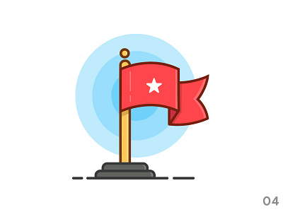Flag (illustration series 04) flag flat icon icon set icons outline ui ui illustration vector