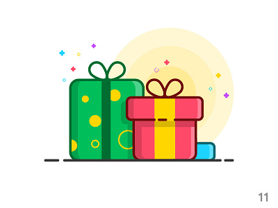 Gift (illustration series 11) box christmas event flat gift gift box holiday icon iconset illustration illustrator vector
