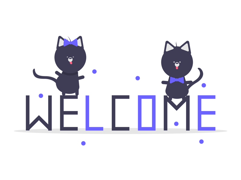 Welcome Cats Gif by Shraddha Shanbhag on Dribbble