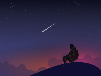 Nightscape Illustration by Pratyush Kumar (Product Designer) on Dribbble