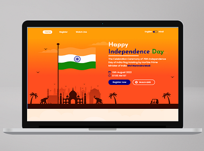 Independence day website redesigning🔥 branding independenceday motion graphics pratyush kumar ui uxdesign web design website redesign