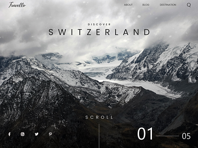 Travello 2x design illustration logo minimal switzerland travel travel website typography ui ux web website