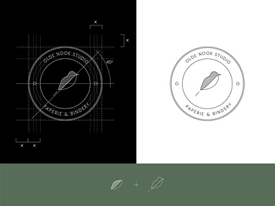 Logo Grid - Olde Nook Studio animal bird brand concept design graphic design grid identity illustration inspiration line minimalist logo negative space studio sustainable type vector