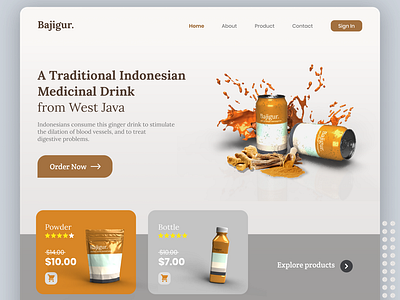 Bajigur - Traditional Indonesian Drink Landing Page