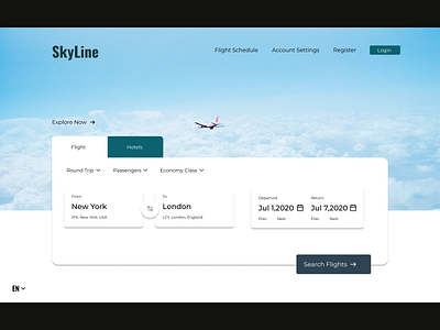 Flight Booking design travel ui ux web