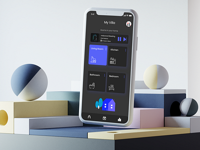 Casa- Dark mode app automation design ios mobile ui ux