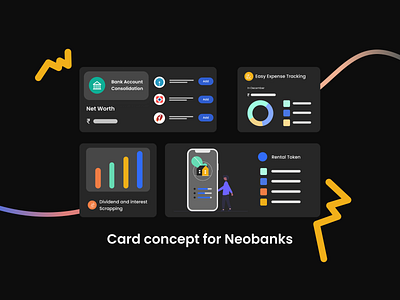 Cards Concept for Neobank cards design graphic design illustration ui web