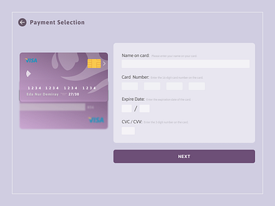 Simple Credit Card Checkout Web View