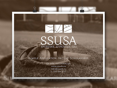 Poster SSUSA graphic design logo poster