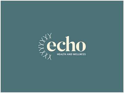 ECHO Health and Wellness branding design logo typography vector